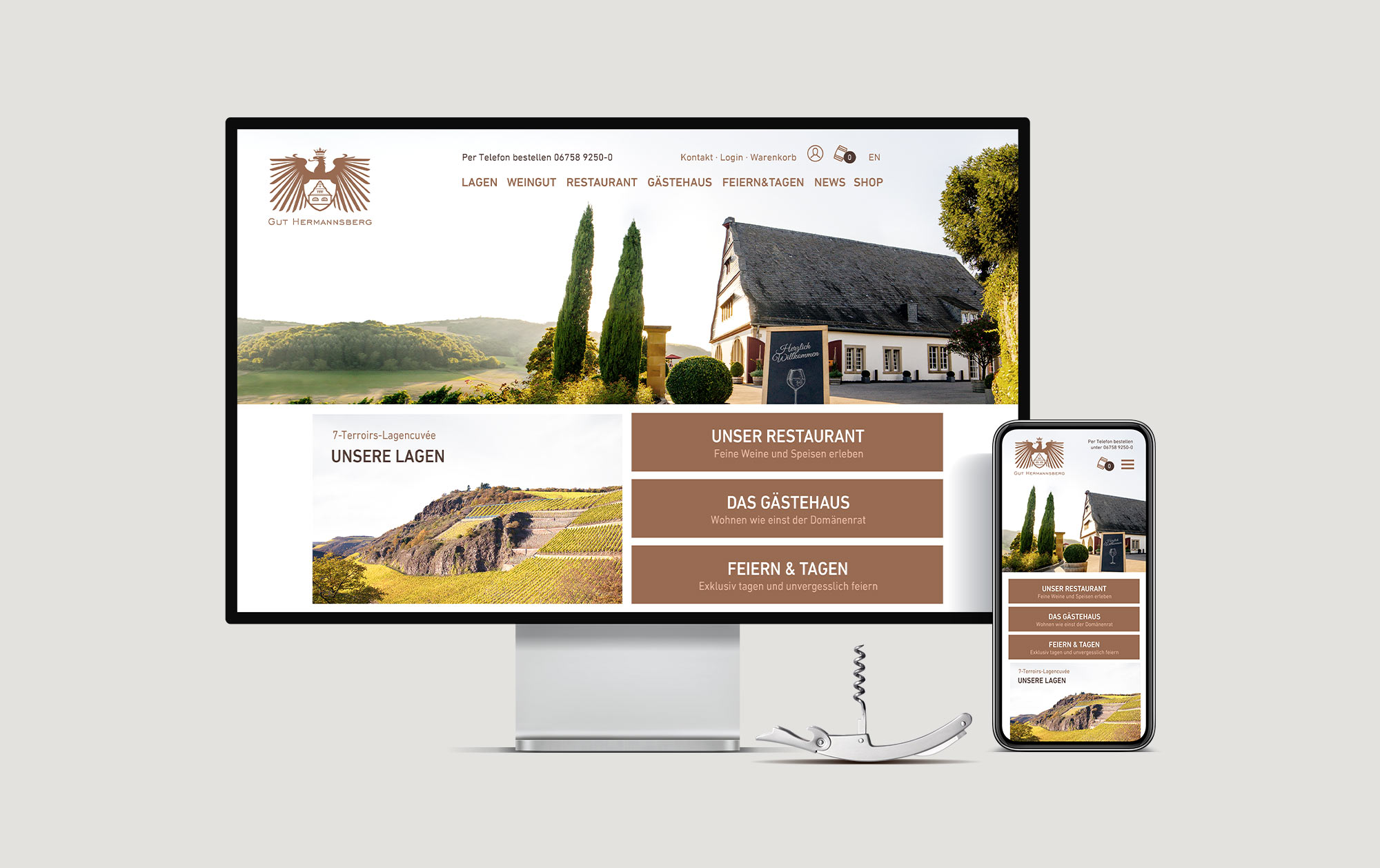 Gut Hermannsberg Webdesign