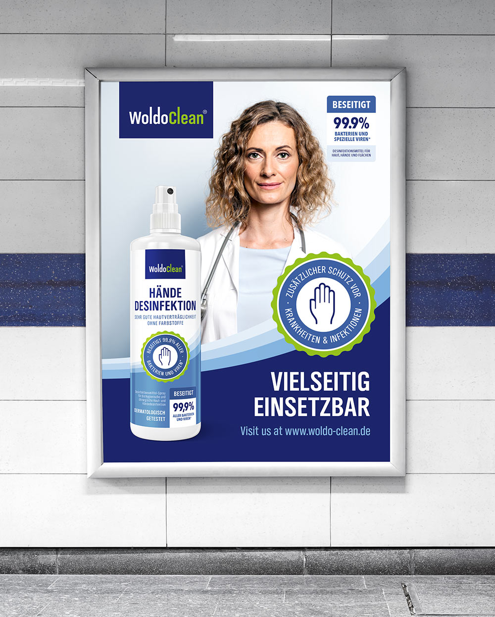 WoldoClean Verpackungsdesign Desinfektionsmittel