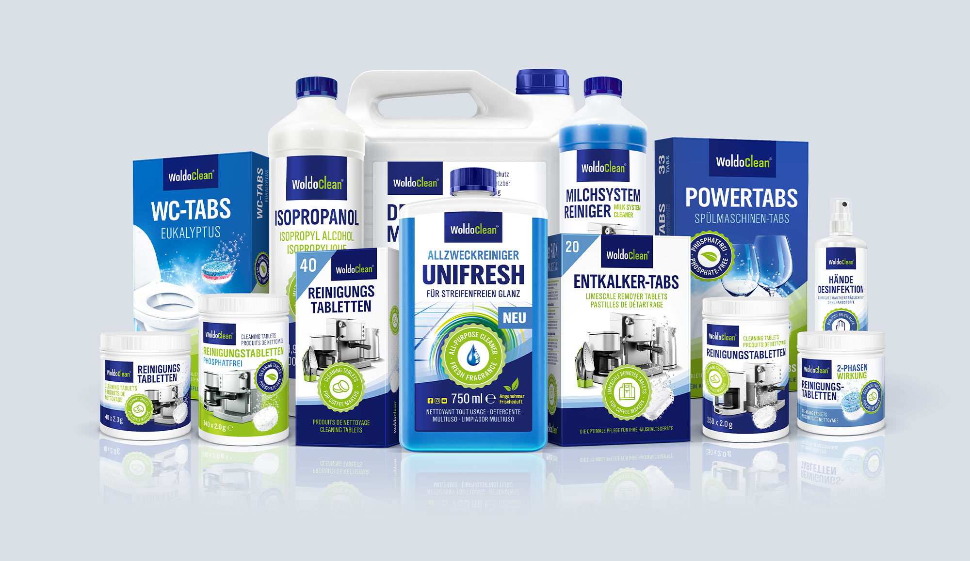 WoldoClean Verpackungsdesign