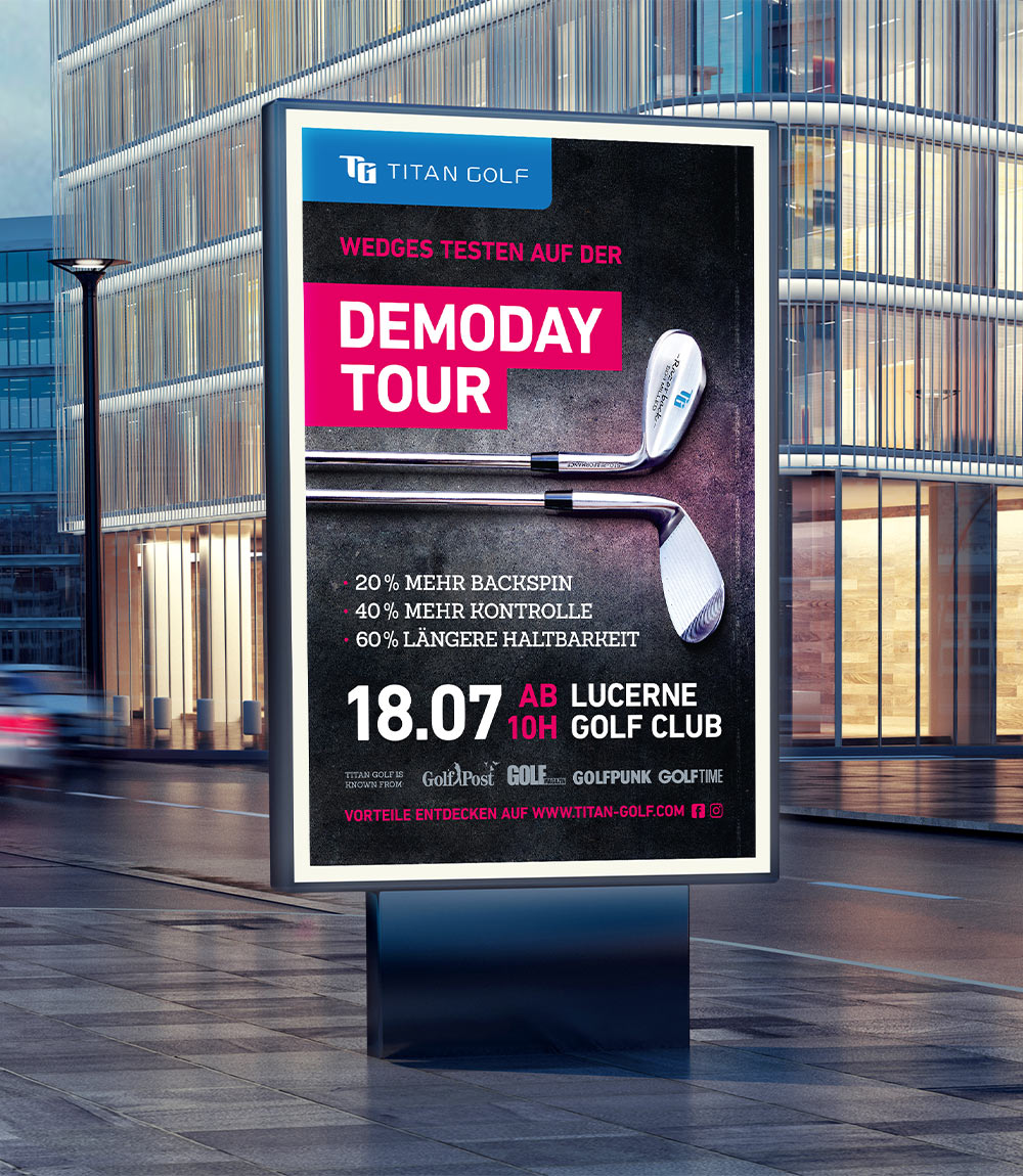 Titan Golf Plakatdesign Mobile